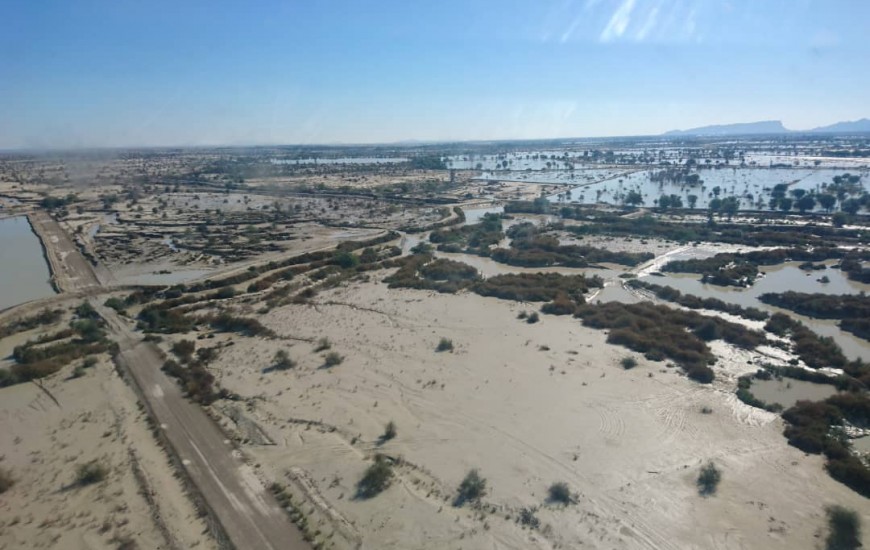 گزارش تصویری/ تصاویر هوایی از مناطق سیل زده دشتیاری