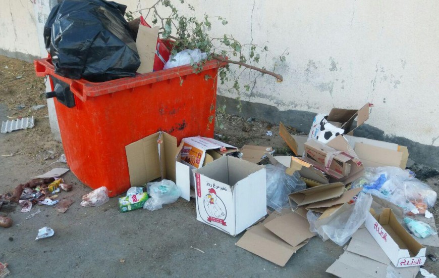 مشکلات جمع اوری زباله در برخی از محله های کنارک