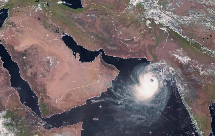 آخرین وضعیت طوفان حاره‌ای «وایو» /توفان در فاصله ۷۵۰ کیلومتری سواحل چابهار است