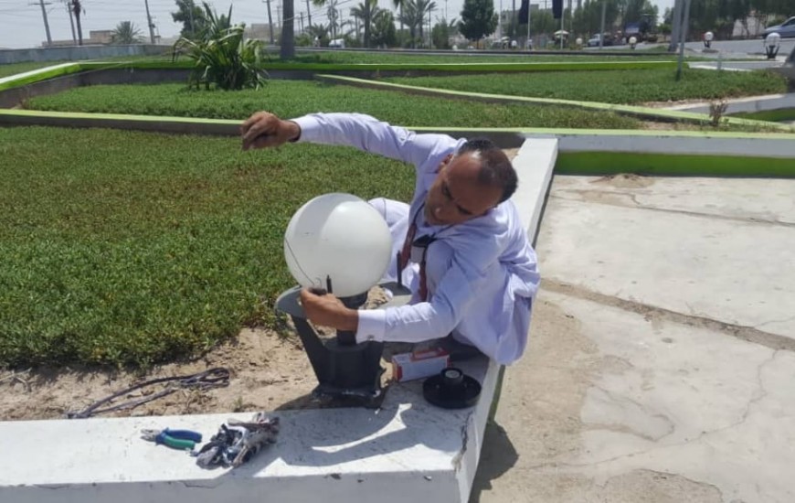 تکمیل بازسازی و بهبود سیستم روشنایی پارک بهاران چابهار