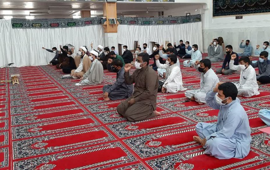 گزارش تصویری/ تجمع اعتراض آمیز طلاب حوزه علمیه  چابهار در محکومیت اهانت به مقدسات اسلام