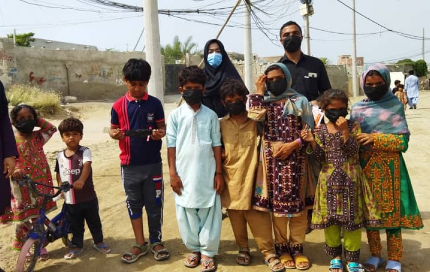گزارش تصویری/ برپایی کارگاه آموزشی بهداشت و توزیع ماسک در مراد آباد چابهار