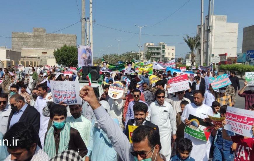 حضور پر شور مردم شهرستان چابهار در راهپیمایی روز قدس  